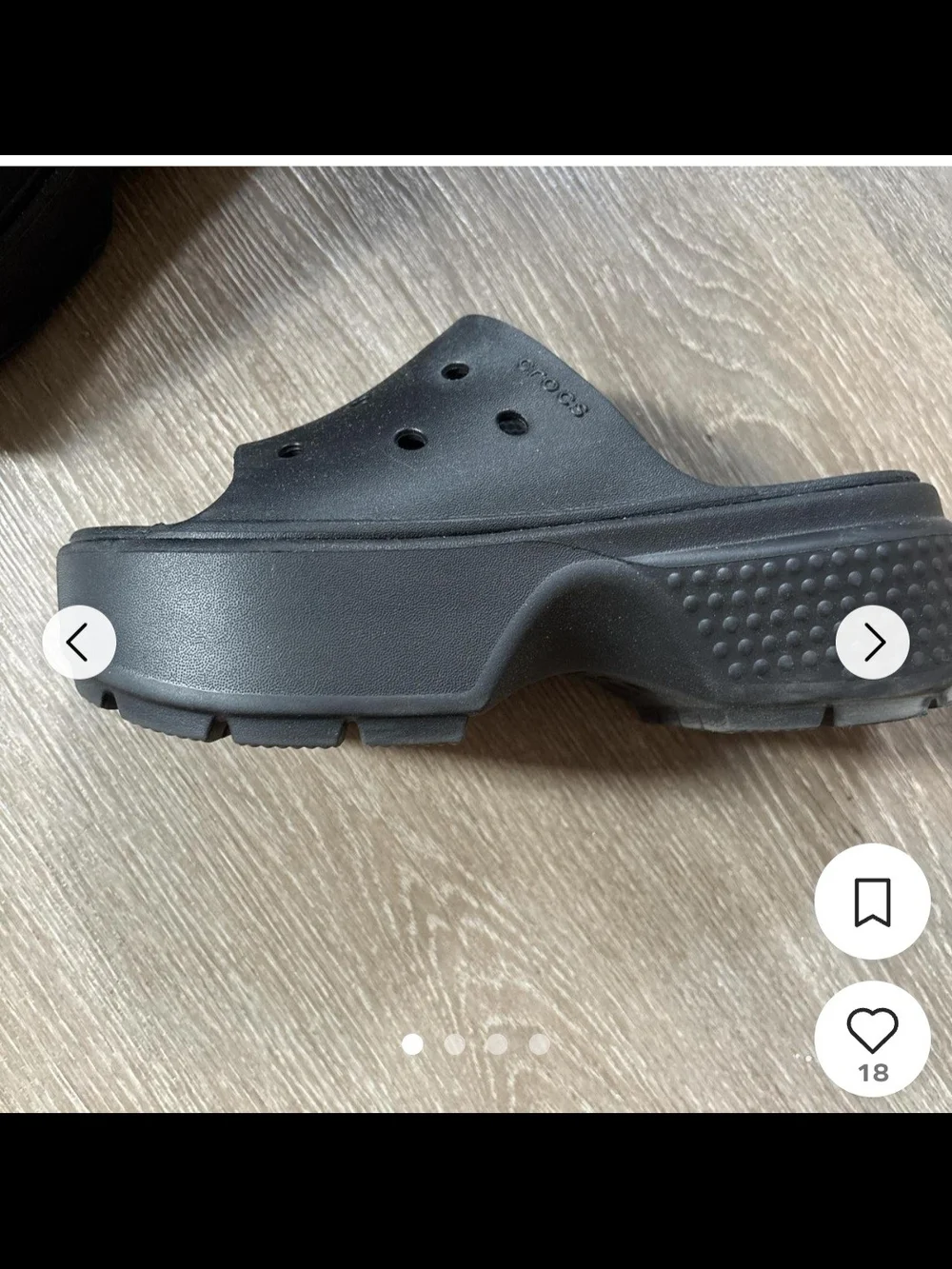 CROCS Platform Slide Sandals in Black
